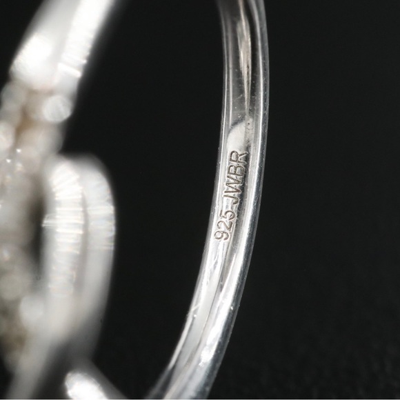 Sterling diamond infinity ring. Size 6.5 - Picture 4 of 5